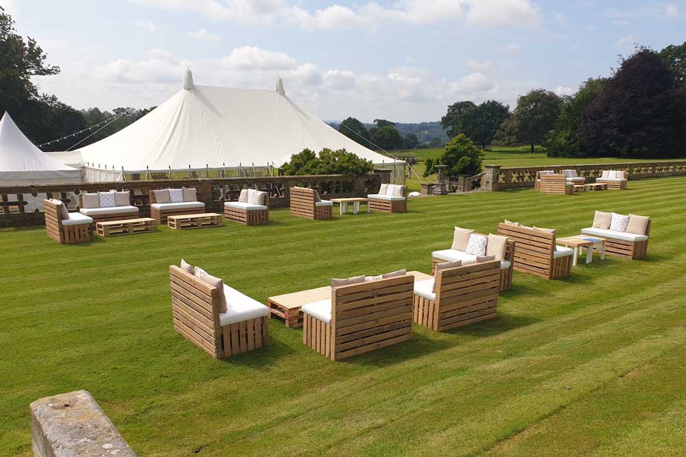 Rustic Outdoor Pallet Furniture Hire for Weddings & Events